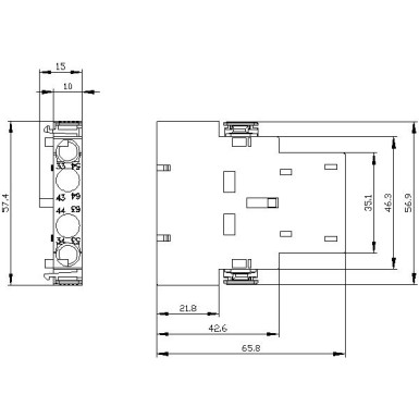 3RH2921-1DA20 - Auxiliary switch lateral, 2 NO Current path 1 NO, 1 NO for 3RH and 3RT screw terminal R: 33/34, 43/4 - Siemens - Auxiliary switch lateral, 2 NO Current path 1 NO, 1 NO for 3RH and 3RT screw terminal R: 33/34, 43/4 - Siemens - 3