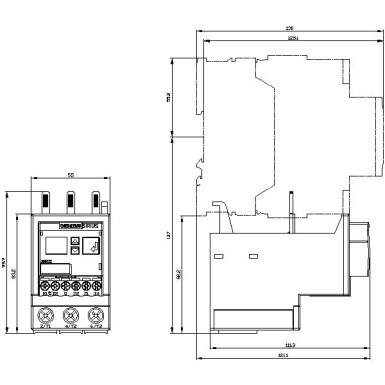 3RR2243-1FA30 - Monitoring relay, can be mounted to Contactor 3RT2, Size S2 standard, digitally adjustable Apparant/ - Siemens - Monitoring relay, can be mounted to Contactor 3RT2, Size S2 standard, digitally adjustable Apparant/ - Siemens - 1