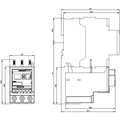 3RR2243-3FA30 - Monitoring relay, can be mounted to Contactor 3RT2, Size S2 standard, digitally adjustable Apparant/ - Siemens - Monitoring relay, can be mounted to Contactor 3RT2, Size S2 standard, digitally adjustable Apparant/ - Siemens - 0