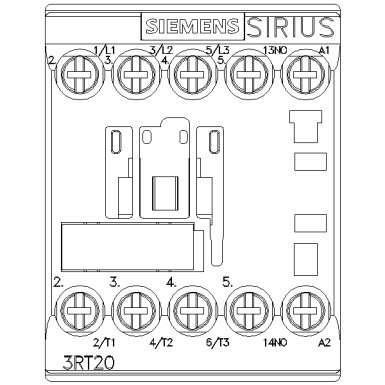 3RT2015-1AB01 - Power contactor, AC-3 7 A, 3 kW / 400 V 1 NO, 24 V AC, 50 / 60 Hz 3-pole, Size S00 screw terminal - Siemens - Power contactor, AC-3 7 A, 3 kW / 400 V 1 NO, 24 V AC, 50 / 60 Hz 3-pole, Size S00 screw terminal - Siemens - 4