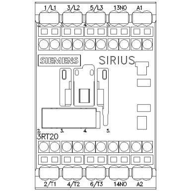 3RT2015-2AB01 - Power contactor, AC-3 7 A, 3 kW / 400 V 1 NO, 24 V AC, 50 / 60 Hz 3-pole, Size S00 Spring-type termi - Siemens - Power contactor, AC-3 7 A, 3 kW / 400 V 1 NO, 24 V AC, 50 / 60 Hz 3-pole, Size S00 Spring-type termi - Siemens - 2