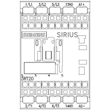 3RT2015-2BB41 - Power contactor, AC-3 7 A, 3 kW / 400 V 1 NO, 24 V DC 3-pole, Size S00 Spring-type terminal - Siemens - Power contactor, AC-3 7 A, 3 kW / 400 V 1 NO, 24 V DC 3-pole, Size S00 Spring-type terminal - Siemens - 5