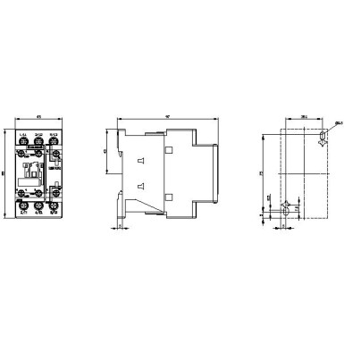 3RT2024-1AB00 - Power contactor, AC-3 12 A, 5.5 kW / 400 V 1 NO + 1 NC, 24 V AC, 50 Hz 3-pole, Size S0 screw termina - Siemens - Power contactor, AC-3 12 A, 5.5 kW / 400 V 1 NO + 1 NC, 24 V AC, 50 Hz 3-pole, Size S0 screw termina - Siemens - 2