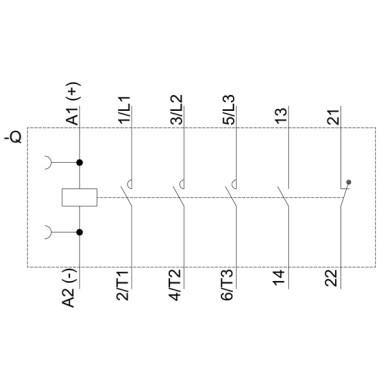 3RT2024-1BB40 - Power contactor, AC-3 12 A, 5.5 kW / 400 V 1 NO + 1 NC, 24 V DC 3-pole, Size S0 screw terminal - Siemens - Power contactor, AC-3 12 A, 5.5 kW / 400 V 1 NO + 1 NC, 24 V DC 3-pole, Size S0 screw terminal - Siemens - 4