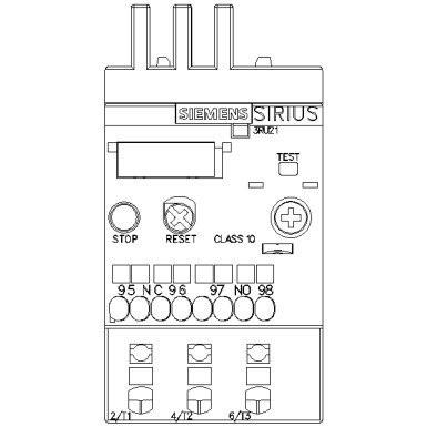 3RU2116-0AC0 - Overload relay 0.11...0.16 A Thermal For motor protection Size S00, Class 10 Contactor mounting Main - Siemens - Overload relay 0.11...0.16 A Thermal For motor protection Size S00, Class 10 Contactor mounting Main - Siemens - 5