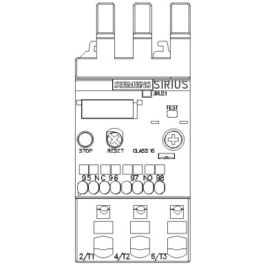 3RU2126-1CC0 - Overload relay 1.8...2.5 A Thermal For motor protection Size S0, Class 10 Contactor mounting Main ci - Siemens - Overload relay 1.8...2.5 A Thermal For motor protection Size S0, Class 10 Contactor mounting Main ci - Siemens - 1