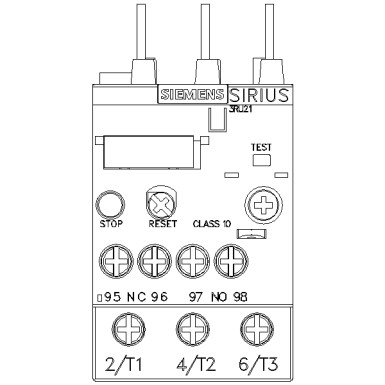 3RU2126-1EB0 - Overload relay 2.8...4.0 A Thermal For motor protection Size S0, Class 10 Contactor mounting Main ci - Siemens - Overload relay 2.8...4.0 A Thermal For motor protection Size S0, Class 10 Contactor mounting Main ci - Siemens - 4