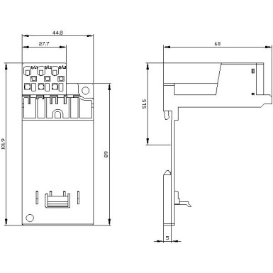 3RU2916-3AC01 - Stand-alone assembly support for 3RU21/3RB30/3RB31/3RR2 Size S00 Stand-alone installation Main circu - Siemens - Stand-alone assembly support for 3RU21/3RB30/3RB31/3RR2 Size S00 Stand-alone installation Main circu - Siemens - 2