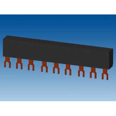 3RV1915-1BB - 3-phase busbars Modular spacing 45 mm for 3 switches Fork shape connections - Siemens - 3-phase busbars Modular spacing 45 mm for 3 switches Fork shape connections - Siemens - 0