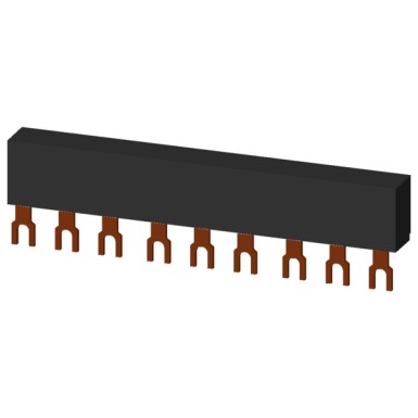 3RV1915-1BB - 3-phase busbars Modular spacing 45 mm for 3 switches Fork shape connections - Siemens - 3-phase busbars Modular spacing 45 mm for 3 switches Fork shape connections - Siemens - 2