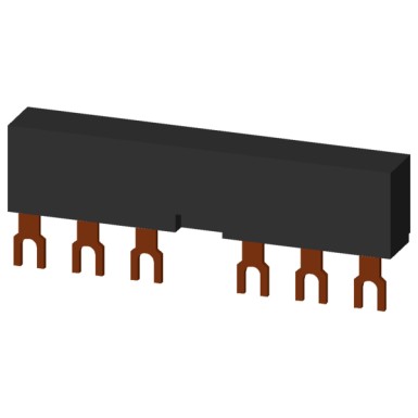 3RV1915-2AB - 3-phase busbars Modular spacing 55 mm for 2 switches and accessories Fork shape connections - Siemens - 3-phase busbars Modular spacing 55 mm for 2 switches and accessories Fork shape connections - Siemens - 0