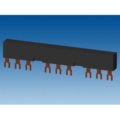 3RV1915-2BB - 3-phase busbars Modular spacing 55 mm for 3 switches and accessories Fork shape connections - Siemens - 3-phase busbars Modular spacing 55 mm for 3 switches and accessories Fork shape connections - Siemens - 1