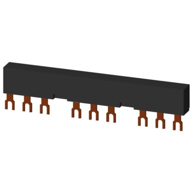 3RV1915-2BB - 3-phase busbars Modular spacing 55 mm for 3 switches and accessories Fork shape connections - Siemens - 3-phase busbars Modular spacing 55 mm for 3 switches and accessories Fork shape connections - Siemens - 2