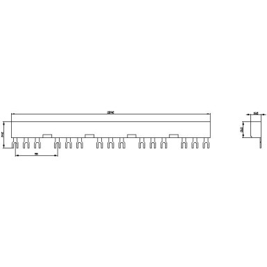 3RV1915-2DB - 3-phase busbars Modular spacing 55 mm for 5 switches and accessories Fork shape connections - Siemens - 3-phase busbars Modular spacing 55 mm for 5 switches and accessories Fork shape connections - Siemens - 0