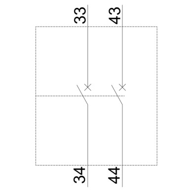 3RV2901-1B - Auxiliary switch can be mounted on the side 2 NO, screw terminal for circuit breaker 3RV2 - Siemens - Auxiliary switch can be mounted on the side 2 NO, screw terminal for circuit breaker 3RV2 - Siemens - 0