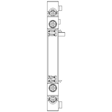 3RV2901-1C - Auxiliary switch can be mounted on the side 2 NC, screw terminal for circuit breaker 3RV2 - Siemens - Auxiliary switch can be mounted on the side 2 NC, screw terminal for circuit breaker 3RV2 - Siemens - 2