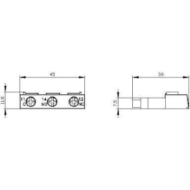 3RV2901-1D - Auxiliary switch transverse 1 CO, screw terminal for circuit breaker 3RV2 - Siemens - Auxiliary switch transverse 1 CO, screw terminal for circuit breaker 3RV2 - Siemens - 0