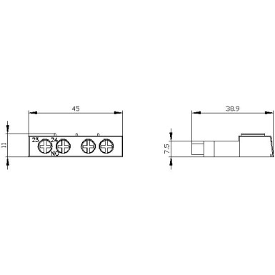 3RV2901-1F - Auxiliary switch transverse 2 NO, screw terminal for circuit breaker 3RV2 - Siemens - Auxiliary switch transverse 2 NO, screw terminal for circuit breaker 3RV2 - Siemens - 2