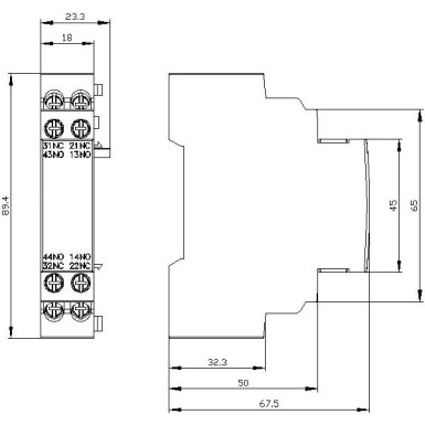 3RV2901-1J - Auxiliary switch can be mounted on the side 2 NO+2 NC screw terminal for circuit breaker 3RV2 - Siemens - Auxiliary switch can be mounted on the side 2 NO+2 NC screw terminal for circuit breaker 3RV2 - Siemens - 5