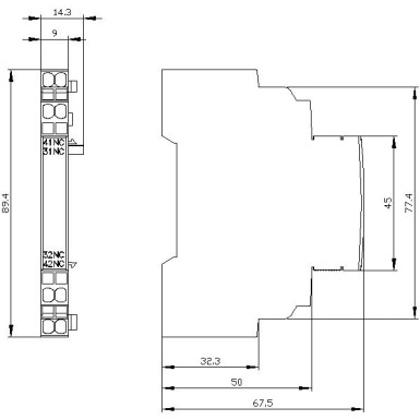 3RV2901-2C - Auxiliary switch can be mounted on the side 2 NC spring-type terminal for circuit breaker 3RV2 - Siemens - Auxiliary switch can be mounted on the side 2 NC spring-type terminal for circuit breaker 3RV2 - Siemens - 3