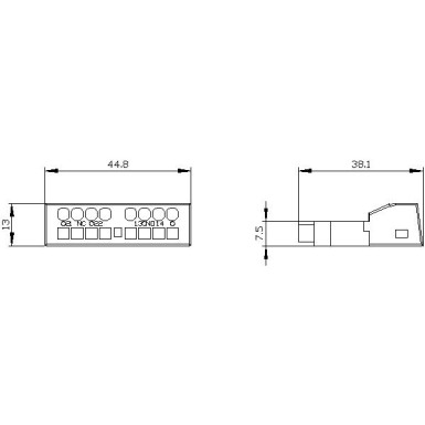 3RV2901-2E - Auxiliary switch transverse 1 NO+1 NC spring-type terminal for circuit breaker 3RV2 - Siemens - Auxiliary switch transverse 1 NO+1 NC spring-type terminal for circuit breaker 3RV2 - Siemens - 4