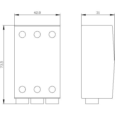 3RV2915-5B - 3-phase supply terminal for 3-phase busbar Size S0 and S00 connection from below - Siemens - 3-phase supply terminal for 3-phase busbar Size S0 and S00 connection from below - Siemens - 2