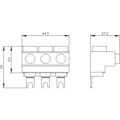 3RV2925-5AB - 3-phase supply terminal for 3-phase busbar connection from top Size S00/S0 - Siemens - 3-phase supply terminal for 3-phase busbar connection from top Size S00/S0 - Siemens - 2