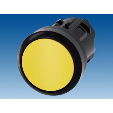 3SU1000-0AA30-0AA0 - Pushbutton, 22 mm, round, plastic, yellow, pushbutton, flat, latching, Push-to-release mechanism - Siemens - Pushbutton, 22 mm, round, plastic, yellow, pushbutton, flat, latching, Push-to-release mechanism - Siemens - 0