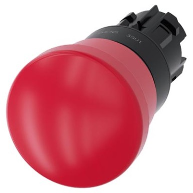 3SU1000-1HA20-0AA0 - EMERGENCY STOP mushroom pushbutton, 22 mm, round, plastic, red, 40 mm, positive latching, acc. to EN - Siemens - EMERGENCY STOP mushroom pushbutton, 22 mm, round, plastic, red, 40 mm, positive latching, acc. to EN - Siemens - 2