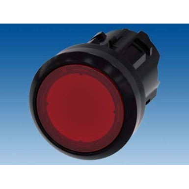 3SU1001-0AA20-0AA0 - Illuminated pushbutton, 22 mm, round, plastic, red, pushbutton, flat, latching, Push-to-release mech - Siemens - Illuminated pushbutton, 22 mm, round, plastic, red, pushbutton, flat, latching, Push-to-release mech - Siemens - 1