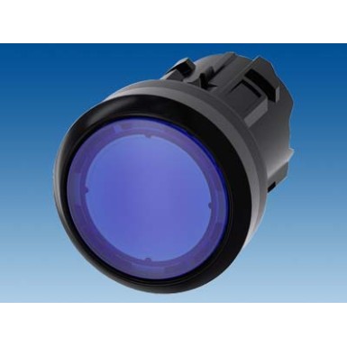 3SU1001-0AA50-0AA0 - Illuminated pushbutton, 22 mm, round, plastic, blue, pushbutton, flat, latching, Push-to-release mec - Siemens - Illuminated pushbutton, 22 mm, round, plastic, blue, pushbutton, flat, latching, Push-to-release mec - Siemens - 2