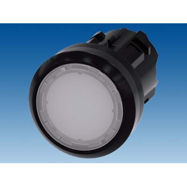 3SU1001-0AA60-0AA0 - Illuminated pushbutton, 22 mm, round, plastic, white, pushbutton, flat, latching, Push-to-release me - Siemens - Illuminated pushbutton, 22 mm, round, plastic, white, pushbutton, flat, latching, Push-to-release me - Siemens - 1