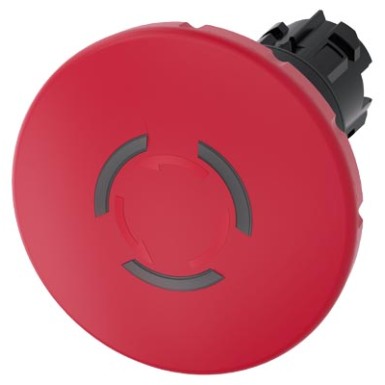 3SU1001-1JB20-0AA0 - EMERGENCY STOP mushroom pushbutton, illuminable, 22 mm, round, plastic, red, 60 mm, positive latchin - Siemens - EMERGENCY STOP mushroom pushbutton, illuminable, 22 mm, round, plastic, red, 60 mm, positive latchin - Siemens - 1