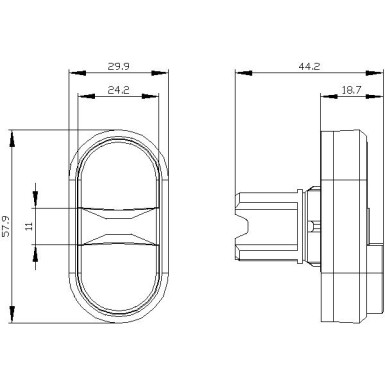 3SU1001-3BB42-0AK0 - Illuminated twin pushbutton, 22 mm, round, plastic, green: I, red: O, pushbuttons, flat and raised - Siemens - Illuminated twin pushbutton, 22 mm, round, plastic, green: I, red: O, pushbuttons, flat and raised - Siemens - 0