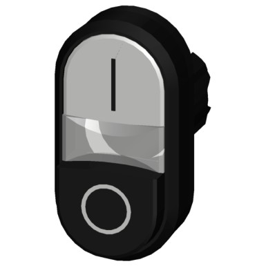 3SU1001-3BB61-0AK0 - Illuminated twin pushbutton, 22 mm, round, plastic, white: I, Black: O, pushbuttons, flat and raised - Siemens - Illuminated twin pushbutton, 22 mm, round, plastic, white: I, Black: O, pushbuttons, flat and raised - Siemens - 2