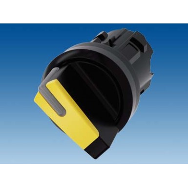 3SU1002-2BC30-0AA0 - Selector switch, illuminable, 22 mm, round, plastic, yellow, selector switch, short, 2 switch positi - Siemens - Selector switch, illuminable, 22 mm, round, plastic, yellow, selector switch, short, 2 switch positi - Siemens - 1