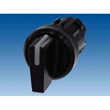 3SU1002-2BL10-0AA0 - Illuminable selector switch, 22 mm, round, plastic, black, Selector switch short, 3 switch positions - Siemens - Illuminable selector switch, 22 mm, round, plastic, black, Selector switch short, 3 switch positions - Siemens - 0