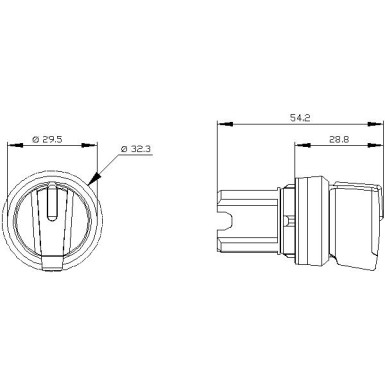 3SU1002-2BL10-0AA0 - Illuminable selector switch, 22 mm, round, plastic, black, Selector switch short, 3 switch positions - Siemens - Illuminable selector switch, 22 mm, round, plastic, black, Selector switch short, 3 switch positions - Siemens - 1