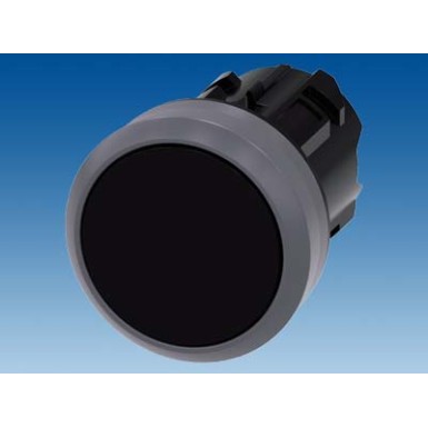 3SU1030-0AA10-0AA0 - Pushbutton, 22 mm, round, plastic with metal front ring, black, pushbutton, flat, latching, Push-to- - Siemens - Pushbutton, 22 mm, round, plastic with metal front ring, black, pushbutton, flat, latching, Push-to- - Siemens - 0