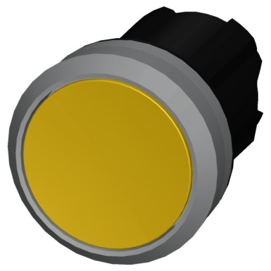 3SU1030-0AA30-0AA0 - Pushbutton, 22 mm, round, plastic with metal front ring, yellow, pushbutton, flat, latching, Push-to - Siemens - Pushbutton, 22 mm, round, plastic with metal front ring, yellow, pushbutton, flat, latching, Push-to - Siemens - 2