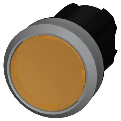 3SU1031-0AB00-0AA0 - Illuminated pushbutton, 22 mm, round, plastic with metal front ring, amber, pushbutton, flat momenta - Siemens - Illuminated pushbutton, 22 mm, round, plastic with metal front ring, amber, pushbutton, flat momenta - Siemens - 2