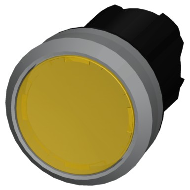 3SU1031-0AB30-0AA0 - Illuminated pushbutton, 22 mm, round, plastic with metal front ring, yellow, pushbutton, flat moment - Siemens - Illuminated pushbutton, 22 mm, round, plastic with metal front ring, yellow, pushbutton, flat moment - Siemens - 2