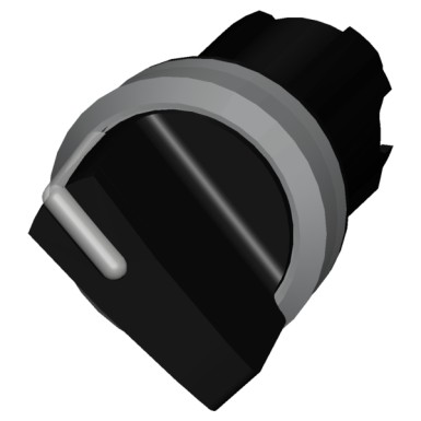 3SU1032-2BC10-0AA0 - Illuminable selector switch, 22 mm, round, plastic with metal front ring, black, Selector switch sho - Siemens - Illuminable selector switch, 22 mm, round, plastic with metal front ring, black, Selector switch sho - Siemens - 0