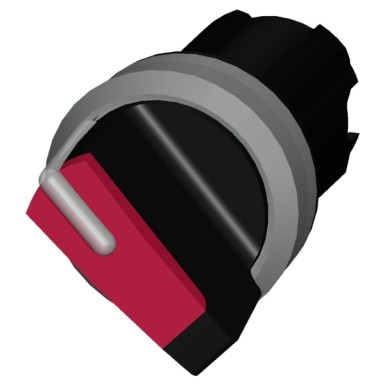 3SU1032-2BC20-0AA0 - Selector switch, illuminable, 22 mm, round, plastic with metal front ring, red, selector switch, sho - Siemens - Selector switch, illuminable, 22 mm, round, plastic with metal front ring, red, selector switch, sho - Siemens - 0