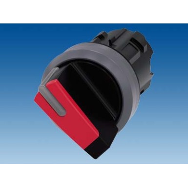 3SU1032-2BC20-0AA0 - Selector switch, illuminable, 22 mm, round, plastic with metal front ring, red, selector switch, sho - Siemens - Selector switch, illuminable, 22 mm, round, plastic with metal front ring, red, selector switch, sho - Siemens - 1