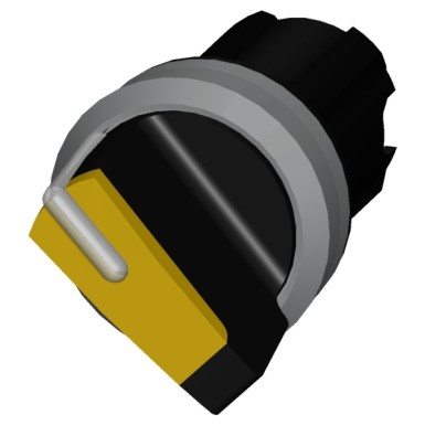 3SU1032-2BC30-0AA0 - Selector switch, illuminable, 22 mm, round, plastic with metal front ring, yellow, selector switch, - Siemens - Selector switch, illuminable, 22 mm, round, plastic with metal front ring, yellow, selector switch, - Siemens - 2