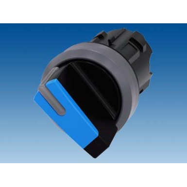 3SU1032-2BC50-0AA0 - Selector switch, illuminable, 22 mm, round, plastic with metal front ring, blue, selector switch, sh - Siemens - Selector switch, illuminable, 22 mm, round, plastic with metal front ring, blue, selector switch, sh - Siemens - 2