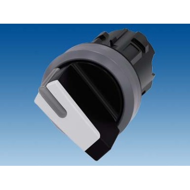 3SU1032-2BC60-0AA0 - Selector switch, illuminable, 22 mm, round, plastic with metal front ring, white, selector switch, s - Siemens - Selector switch, illuminable, 22 mm, round, plastic with metal front ring, white, selector switch, s - Siemens - 2