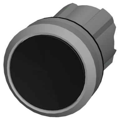 3SU1050-0AB10-0AA0 - Pushbutton, 22 mm, round, metal, shiny, black, pushbutton, flat momentary contact type - Siemens - Pushbutton, 22 mm, round, metal, shiny, black, pushbutton, flat momentary contact type - Siemens - 0