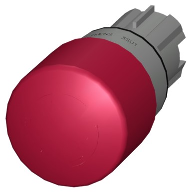 3SU1050-1GB20-0AA0 - EMERGENCY STOP mushroom pushbutton, 22 mm, round, metal, shiny, red, 30 mm, positive latching, acc. - Siemens - EMERGENCY STOP mushroom pushbutton, 22 mm, round, metal, shiny, red, 30 mm, positive latching, acc. - Siemens - 0